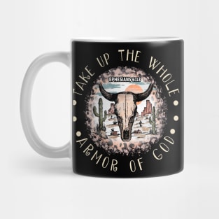 Take Up The Whole Armor Of God Cactus Bull Desert Leopard Mug